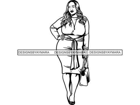 Afro Woman SVG BBW Big and Bougie African American Ethnicity Classy Lady Diva Queen .PNG .JPG .EPS .SVG Vector Clipart Clipart Cricut Circuit Cut Cutting