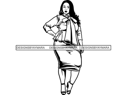 Afro Woman SVG BBW Big and Bougie African American Ethnicity Classy Lady Diva Queen .PNG .JPG .EPS .SVG Vector Clipart Clipart Cricut Circuit Cut Cutting