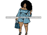 Afro Thick BBW Woman African American Ethnicity Afro Puffy Hair Queen Diva Classy Lady  Beautiful Big And Bougie  PNG JPG EPS Vector Clipart