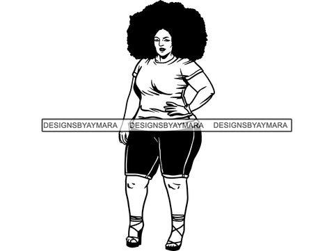 Afro Woman SVG BBW Big and Bougie African American Ethnicity Classy Lady Diva Queen .PNG .JPG .EPS .SVG Vector Clipart Clipart Cricut Circuit Cut Cutting