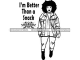 Afro Thick BBW Woman SVG African American Ethnicity Afro Puffy Hair Queen Diva Classy Lady  Beautiful Big And Bougie SVG PNG JPG EPS Vector Clipart Cricut Cutting Cut