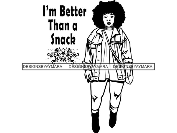 Afro Thick BBW Woman SVG African American Ethnicity Afro Puffy Hair Queen Diva Classy Lady  Beautiful Big And Bougie SVG PNG JPG EPS Vector Clipart Cricut Cutting Cut