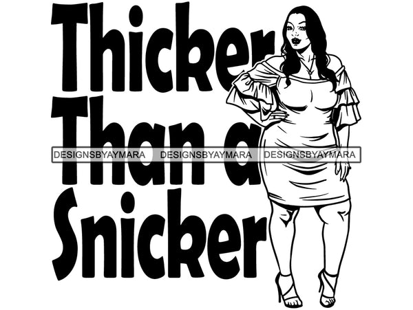 Afro Thick BBW Woman SVG African American Ethnicity Afro Puffy Hair Queen Diva Classy Lady  Beautiful Big And Bougie SVG PNG JPG EPS Vector Clipart Cricut Cutting Cut