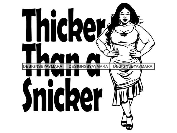 Afro Thick BBW Woman SVG African American Ethnicity Afro Puffy Hair Queen Diva Classy Lady  Beautiful Big And Bougie SVG PNG JPG EPS Vector Clipart Cricut Cutting Cut