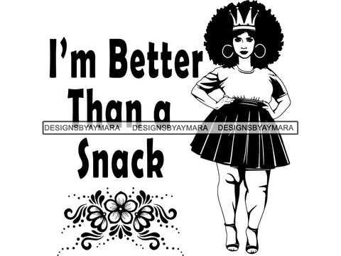 Afro Thick BBW Woman SVG African American Ethnicity Afro Puffy Hair Queen Diva Classy Lady  Beautiful Big And Bougie SVG PNG JPG EPS Vector Clipart Cricut Cutting Cut