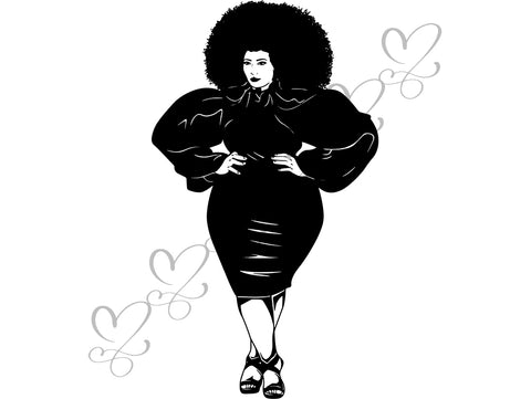 Afro Beautiful Black Woman SVG African American Ethnicity Afro Puffy Hairstyle Beauty Salon Queen Diva Classy Lady  Beautiful People Beauty Salon Princess