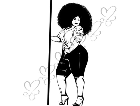 Afro Beautiful Black Woman SVG African American Ethnicity Afro Puffy Hairstyle Beauty Salon Queen Diva Classy Lady  Beautiful People Beauty Salon Princess