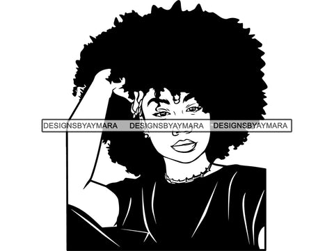 Afro Beautiful Black Woman SVG African American Ethnicity Afro Puffy Hairstyle Beauty Salon Queen Diva Classy Lady  Beautiful People Beauty Salon Princess
