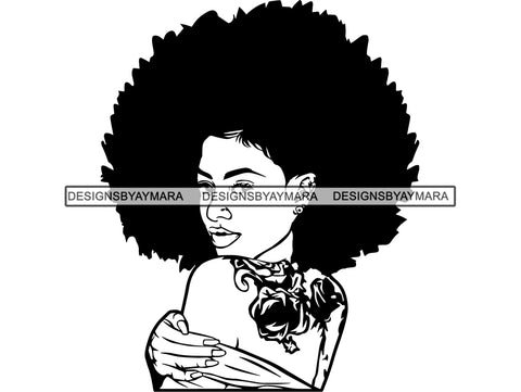 Afro Beautiful Black Woman SVG African American Ethnicity Afro Puffy Hairstyle Beauty Salon Queen Diva Classy Lady  Beautiful People Beauty Salon Princess