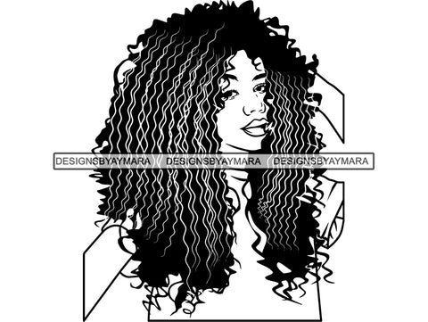 Afro Beautiful Black Woman SVG African American Ethnicity Afro Puffy Hairstyle Beauty Salon Queen Diva Classy Lady  Beautiful People Beauty Salon Princess