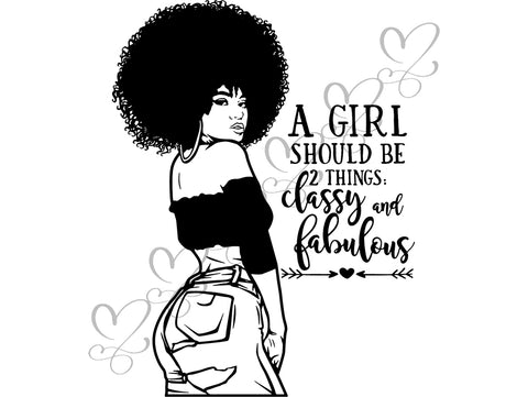 Afro Beautiful Black Woman SVG African American Ethnicity Afro Puffy Hairstyle Beauty Salon Queen Diva Classy Lady  Beautiful People Beauty Salon Princess