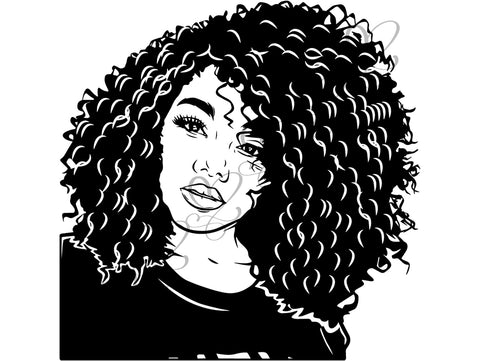 Afro Beautiful Black Woman SVG African American Ethnicity Afro Puffy Hairstyle Beauty Salon Queen Diva Classy Lady  Beautiful People Beauty Salon Princess