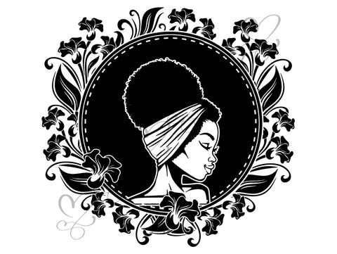 Afro Beautiful Black Woman SVG African American Ethnicity Afro Puffy Hairstyle Beauty Salon Queen Diva Classy Lady  Beautiful People Beauty Salon Princess