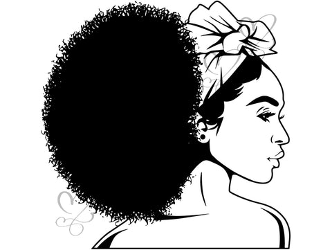 Afro Beautiful Black Woman SVG African American Ethnicity Afro Puffy Hairstyle Beauty Salon Queen Diva Classy Lady  Beautiful People Beauty Salon Princess