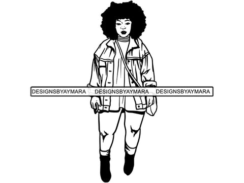 Afro Woman SVG BBW Big and Bougie African American Ethnicity Afro Puffy Hairstyle Queen Diva Classy Lady  .SVG .EPS .PNG Vector Clipart Cricut Circuit Cut Cutting