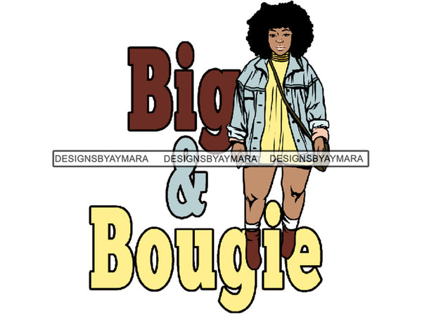 Plus Size Curvy Woman SVG Thick Goddess BBW African American Ethnicity Queen Diva Classy Lady .SVG .EPS .PNG .JPG Vector Clipart Not For Cutting