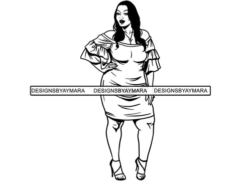 Afro Woman SVG BBW Big and Bougie African American Ethnicity Afro Puffy Hairstyle Queen Diva Classy Lady  .SVG .EPS .PNG Vector Clipart Cricut Circuit Cut Cutting