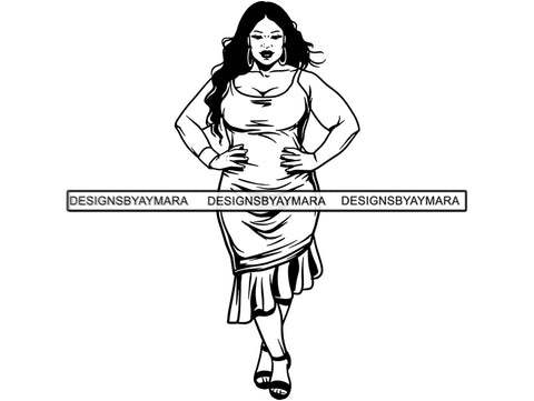 Afro Woman SVG BBW Big and Bougie African American Ethnicity Afro Puffy Hairstyle Queen Diva Classy Lady  .SVG .EPS .PNG Vector Clipart Cricut Circuit Cut Cutting
