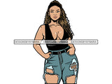 Afro Thick BBW Woman SVG African American Ethnicity Afro Puffy Hair Queen Diva Classy Lady  Beautiful Big And Bougie  PNG JPG EPS Vector Clipart
