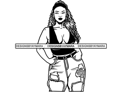 Afro Woman SVG BBW Big and Bougie African American Ethnicity Classy Lady Diva Queen .PNG .JPG .EPS .SVG Vector Clipart Clipart Cricut Circuit Cut Cutting