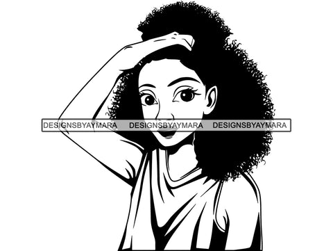 Afro Beautiful Black Woman SVG African American Ethnicity Afro Puffy Hairstyle Beauty Salon Queen Diva Classy Lady  Beautiful People Beauty Salon Princess