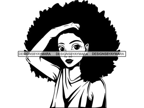 Afro Beautiful Black Woman SVG African American Ethnicity Afro Puffy Hairstyle Beauty Salon Queen Diva Classy Lady  Beautiful People Beauty Salon Princess
