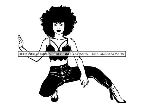 Afro Beautiful Black Woman SVG African American Ethnicity Afro Puffy Hairstyle Beauty Salon Queen Diva Classy Lady  Beautiful People Beauty Salon Princess