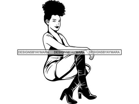 Afro Beautiful Black Woman SVG African American Ethnicity Afro Puffy Hairstyle Beauty Salon Queen Diva Classy Lady  Beautiful People Beauty Salon Princess