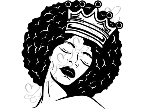 Afro Beautiful Black Woman SVG African American Ethnicity Afro Puffy Hairstyle Beauty Salon Queen Diva Classy Lady  Beautiful People Beauty Salon Princess