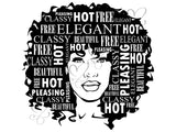 Afro Beautiful Black Woman SVG African American Ethnicity Afro Puffy Hairstyle Beauty Salon Queen Diva Classy Lady  Beautiful People Beauty Salon Princess