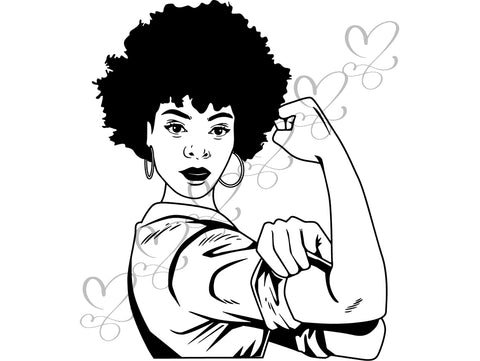 Afro Beautiful Black Woman SVG African American Ethnicity Afro Puffy Hairstyle Beauty Salon Queen Diva Classy Lady  Beautiful People Beauty Salon Princess