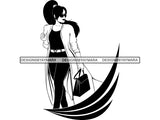 Afro Beautiful Black Woman SVG BBW Big And Bougie Queen Diva Classy Lady  .SVG .EPS .PNG Vector Clipart Silhouette Cricut Circuit Cut Cutting