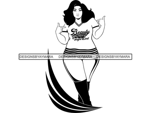 Afro Beautiful Black Woman SVG BBW Big And Bougie Queen Diva Classy Lady  .SVG .EPS .PNG Vector Clipart Silhouette Cricut Circuit Cut Cutting