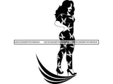 Afro Beautiful Black Woman SVG BBW Big And Bougie Queen Diva Classy Lady  .SVG .EPS .PNG Vector Clipart Silhouette Cricut Circuit Cut Cutting