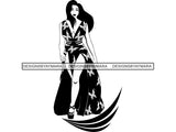 Beautiful Woman Svg Classy Diva Lady Nubian Queen .SVG .EPS .PNG Vector Clipart Silhouettes Circuit Cut Cutting
