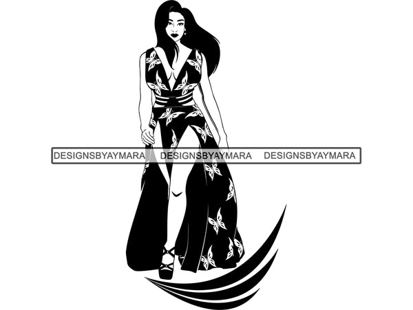 Beautiful Woman Svg Classy Diva Lady Nubian Queen .SVG .EPS .PNG Vector Clipart Silhouettes Circuit Cut Cutting