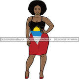 Afro Caribbean Antigua and Barbuda Goddess SVG Cutting Files For Silhouette Cricut and More