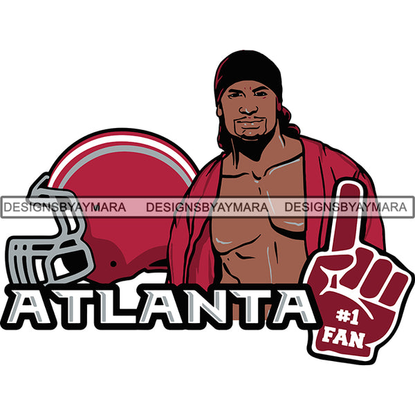 Atlanta Man #1 Fan Football Team Sport SVG Cutting Files For Cricut and More