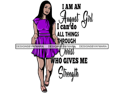 August Birthday Queen Goddess Divas Classy Lady God Quotes .SVG .EPS .PNG Vector Clipart Perfect For Printing Not For Cutting