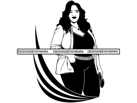 Beautiful  Woman SVG BBW  Big and Bougie Fabulous Goddess Queen Diva Classy Lady .SVG .EPS .PNG.JPG Vector Clipart Digital Cricut Circuit Cut Cutting