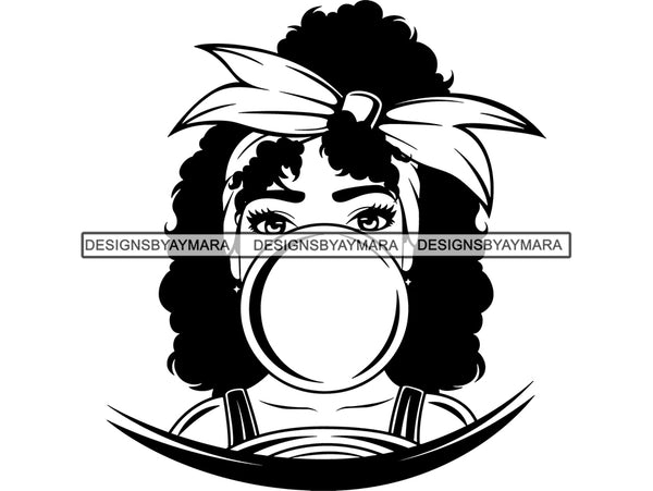Black Baby Girl Chewing Gum Babies Welcome to The World Little Infant Love Adorable .SVG .EPS .PNG Vector Clipart Digital Download Circuit Cut Cutting
