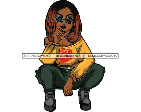 Afro Lola Boss Lady Diva Style .SVG Cutting Files For Silhouette and Cricut and More!