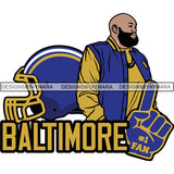 Baltimore Man #1 Fan Football Team Sport SVG Cutting Files For Cricut and More