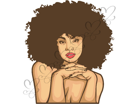 Afro Beautiful Black Woman SVG African American Ethnicity Afro Puffy Hairstyle Beauty Salon Queen Diva Classy Lady  Beautiful People Beauty Salon Princess