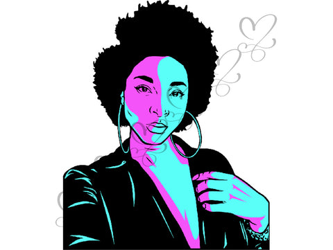 Afro Beautiful Black Woman SVG African American Ethnicity Afro Puffy Hairstyle Beauty Salon Queen Diva Classy Lady  Beautiful People Beauty Salon Princess