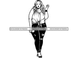Afro Woman SVG BBW Big and Bougie African American Ethnicity Classy Lady Diva Queen .PNG .JPG .EPS .SVG Vector Clipart Clipart Cricut Circuit Cut Cutting