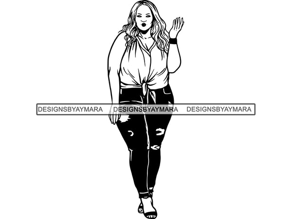 Afro Woman SVG BBW Big and Bougie African American Ethnicity Classy Lady Diva Queen .PNG .JPG .EPS .SVG Vector Clipart Clipart Cricut Circuit Cut Cutting