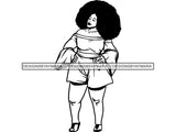 Afro Woman SVG BBW Big and Bougie African American Ethnicity Classy Lady Diva Queen .PNG .JPG .EPS .SVG Vector Clipart Clipart Cricut Circuit Cut Cutting