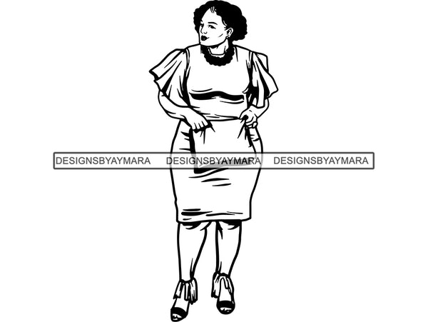 Thick Woman SVG BBW Big And Bougie Sexy African American Ethnicity Queen Diva Classy Lady  .SVG .EPS .PNG Vector Clipart Digital Cricut Circuit Cut Cutting