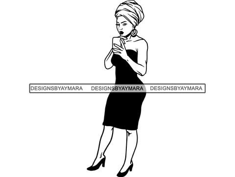 Afro Beautiful Black Woman SVG African American Ethnicity Afro Puffy Hairstyle Beauty Salon Queen Diva Classy Lady  .SVG .EPS .PNG Vector Clipart Digital Cricut Circuit Cut Cutting